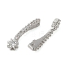 Brass Pave Clear Cubic Zirconia Pendants CU-CBA9FFD-11P-01-2
