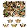 25Pcs 5 Colors Alloy Enamel Pendants ENAM-FS0003-30-1