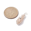 Electroplated Natural Quartz Crystal Dyed Copper Wire Wrapped Pendants PALLOY-JF02327-07-2