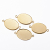 Ion Plating(IP) 304 Stainless Steel Cabochon Connector Settings LS-X-STAS-H394-A-01G-1