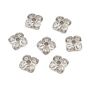 Brass Micro Pave Clear Cubic Zirconia Bead Caps CU-CBA6A75-26P-1
