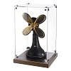 Transparent Acrylic Minifigure Display Cases with Wooden Base ODIS-WH0030-298A-1