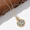 Brass Twelve Constellations Tarot Pendant Necklaces NJEW-Q006-01B-G-4
