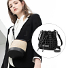   PU Leather Bag Straps with Rivet & PU Leather Bottom for Knitting Bag FIND-PH0004-75-3