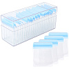 Rectangle Transparent ABS Plastic Jewelry Storage Boxes with Lid and PVC Bags CON-WH20001-17D-1