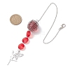 Glass Round & Octagonal Beads Hanging Suncatchers HJEW-JM04617-03-3