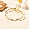 201 Stainless Steel Flat Round Link Bangles for Women LS-BJEW-R014-01G-02-3