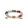 Adjustable Gemstone Finger Rings for Women RJEW-JR00874-01-4