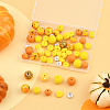 64Pcs Round & Rondelle Food Grade Eco-Friendly Silicone Beads SIL-SP0001-19F-7
