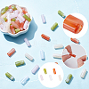 100Pcs 5 Colors Transparent Acrylic Beads OACR-SP0002-41-6