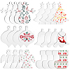 48Pcs 6 Styles Christmas Acrylic Big Pendants FIND-SC0011-43-1