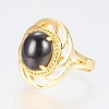Natural Black Agate Jewelry Sets SJEW-E309-03G-3