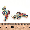 Printed Light Gold Tone Alloy Pendants ENAM-N056-210E-3