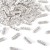 Spritewelry 100Pcs 3-Hole Iron Grade A Rhinestone Bridge Spacers RB-SW0001-02-21