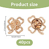 40Pcs Alloy Lapel Pin Backs for Backpack Clothes JEWB-DC0006-44-2