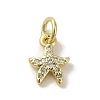 Brass Micro Pave Cubic Zirconia Charms KK-M283-22D-01-1