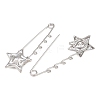 Starfish 304 Stainless Steel Safety Pins Brooch Findings SA-CBA098D-16E-P04-2
