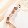 Natural Crimson Agate Nuggets Beaded Stretch Bracelets for Women BJEW-JB14264-2