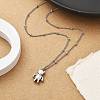 304 Stainless Steel Pendant Necklace NJEW-K255-22P-3