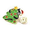 Christmas Theme Black Cat with Christmas Tree Enamel Pins JEWB-M043-04C-3