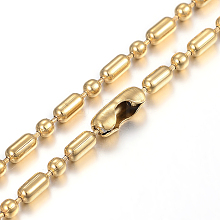 304 Stainless Steel Ball Chain Necklaces Making MAK-I008-02G-A03