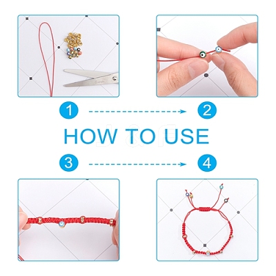DIY Evil Eyes Braided Beadl Bracelets Making Kits DIY-PH0003-15-1