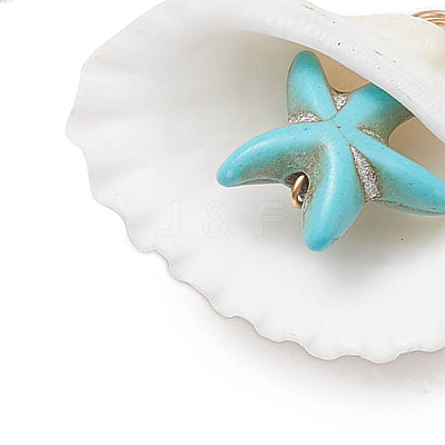 Summer Beach Natural Shell Pendants PALLOY-JF02648-02-1