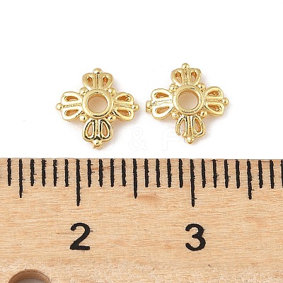 Brass Bead Caps KK-V015-16G-01-1