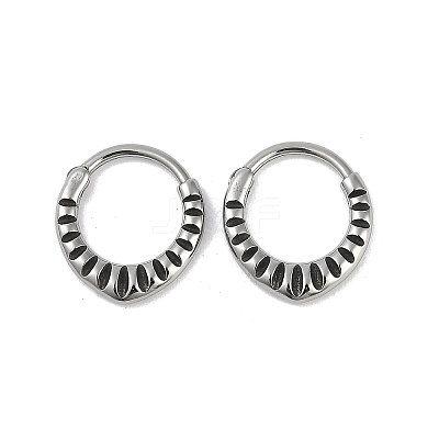 316 Surgical Stainless Steel Hoop Earrings EJEW-G416-29AS-1