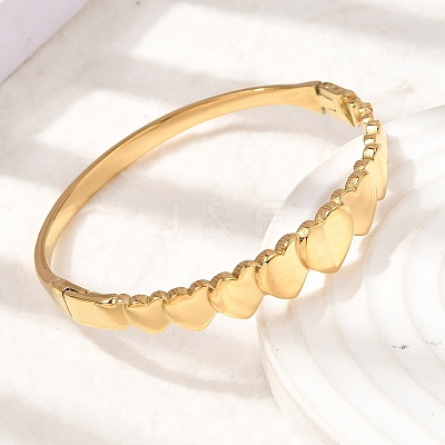 304 Stainless Steel Hinged Bangles for Women BJEW-B168-06G-1