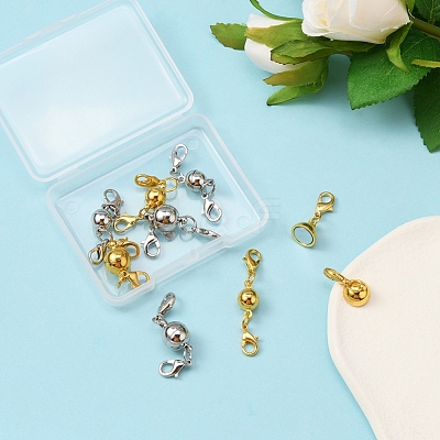 8Pcs 2 Style Brass Magnetic Clasps Converter KK-YW0001-35-FF-1