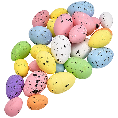 30Pcs 3 Styles Foam Simulated Pigeon Eggs DIY-SP0007-59-1