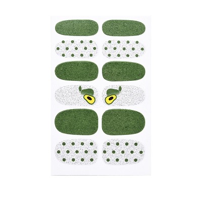 Avocados & Strawberries & Flowers Full Cover Nail Art Stickers MRMJ-T109-WSZ484-1