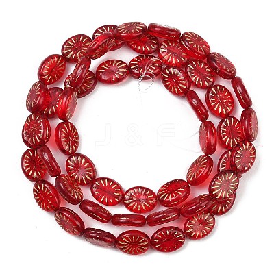Czech Pressed Glass Beads GLAA-I061-24-1