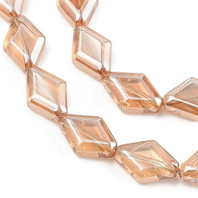 Electroplate Glass Beads Strands EGLA-B010-01A-PL01-1