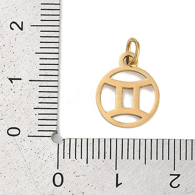 Ion Plating(IP) 304 Stainless Steel Charms STAS-R135-05G-02-1