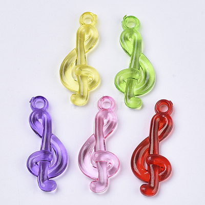 Transparent Acrylic Pendants TACR-T015-089-1