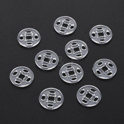 Transparent Resin Snap Fasteners BUTT-N018-008-01-1