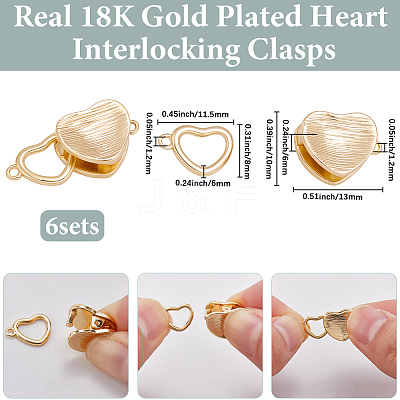 8Pcs Brass Interlocking Clasps KK-BBC0019-68-1