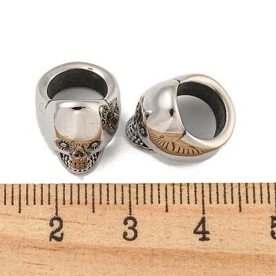 316 Surgical Stainless Steel European Beads STAS-Q326-06AS-03-1