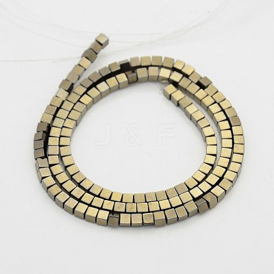 Cube Non-magnetic Synthetic Hematite Beads Strands G-D617-01C-1
