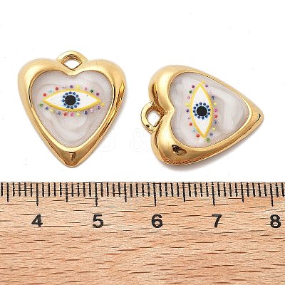IP Plating(IP) 304 Stainless Steel Enamel Pendants STAS-A103-01G-04-1