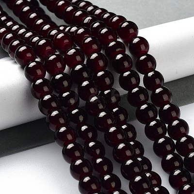 Imitation Jade Glass Beads Strands DGLA-S076-8mm-39-1