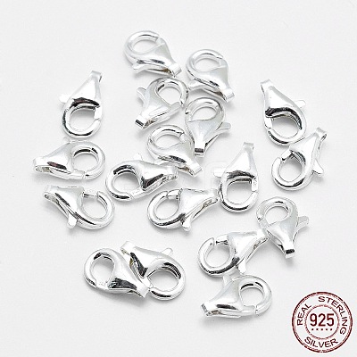 925 Sterling Silver Lobster Claw Clasps STER-G019-04-9mm-1
