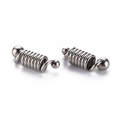 Tarnish Resistant 304 Stainless Steel Coil Cord Ends STAS-T052-37P-1