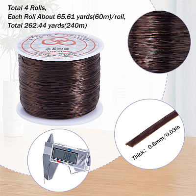4 Rolls Flat Elastic Crystal String EW-SC0001-05B-1