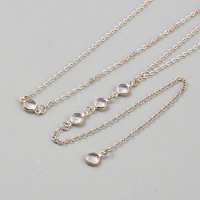 Alloy Resin Rhinestone Body Chains for Women NJEW-WH20008-03G-1