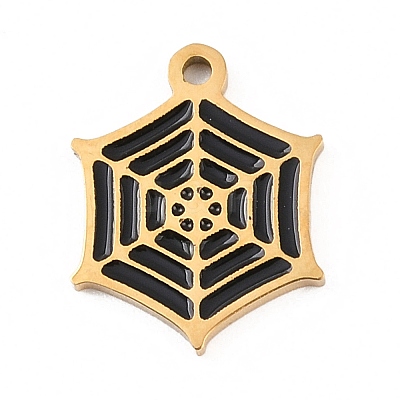 Halloween 304 Stainless Steel Enamel Pendants FIND-I068-01G-02-1