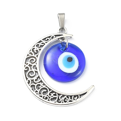 Alloy Moon Pendants X1-PALLOY-JF02110-1