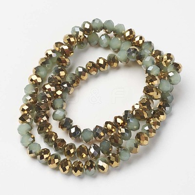 Electroplate Glass Beads Strands EGLA-A034-J6mm-O02-1